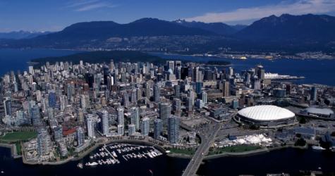 Air view of Downtown Vancouver.